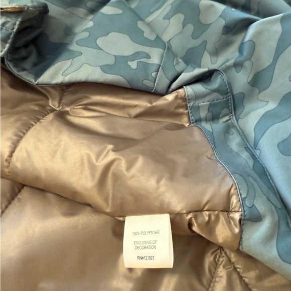 Johnnie-O Rippen 2 Way Zip Slate Blue Camouflage Puffer Vest-Size Medium-Golf - Picture 7 of 9